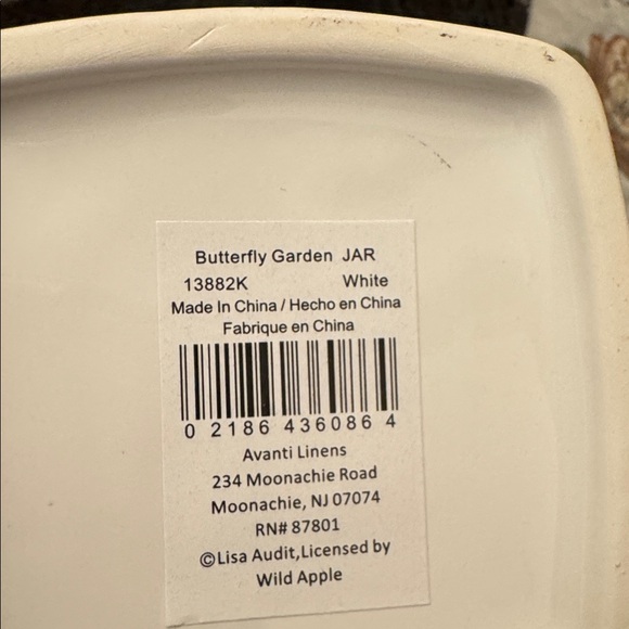 NWT Avanti Butterfly Garden Jar with Avanti Butterfly Garden Tray - Picture 6 of 13